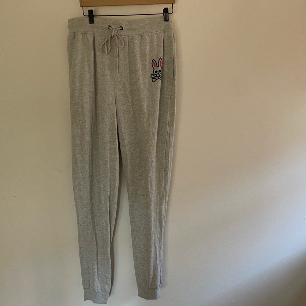 Gray Jogger Pants with Bunny Logo